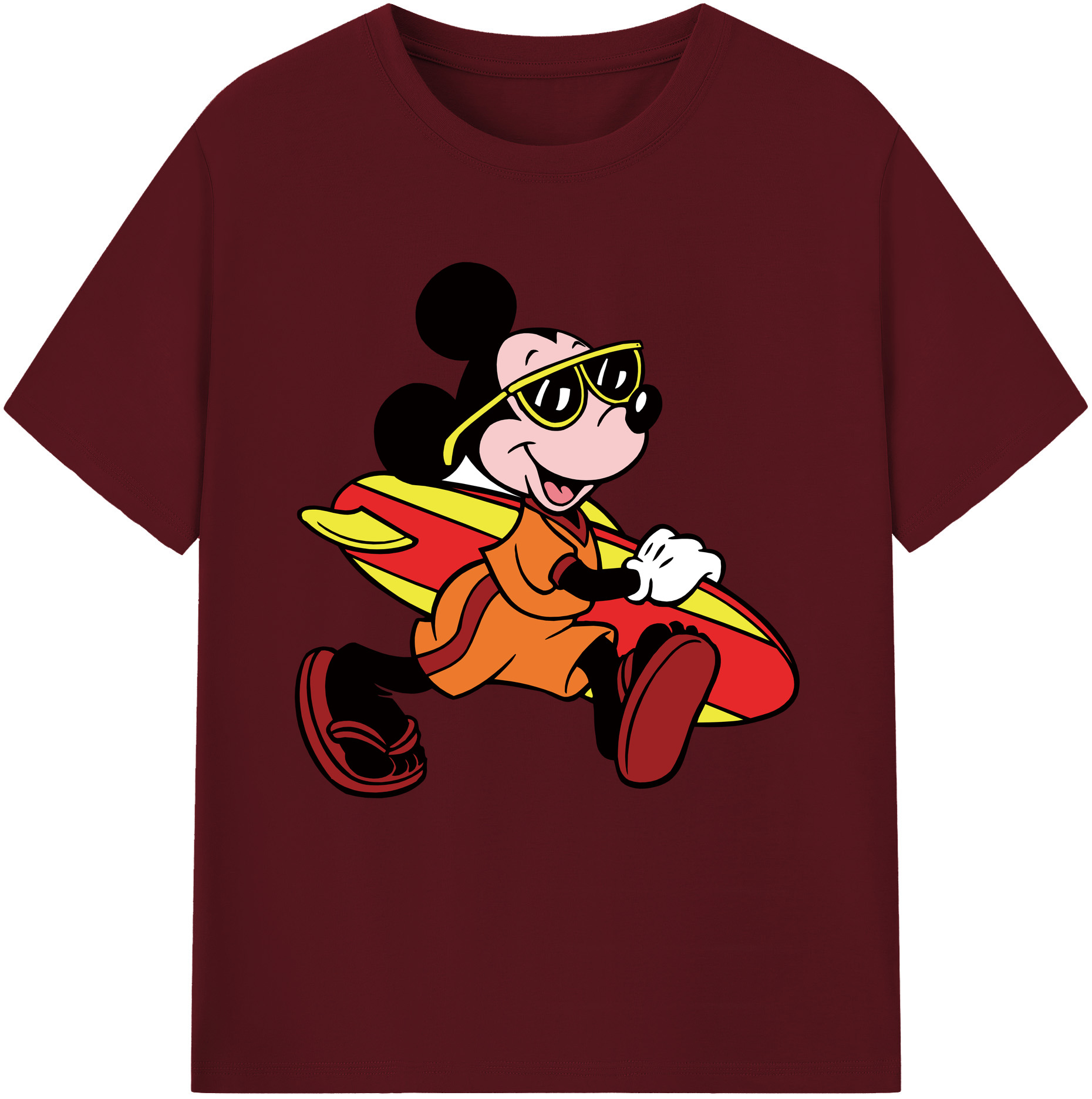 （画像用） ミッキーマウス Mickey Mouse 綿100％半袖Tシャツ（フロントプリント）